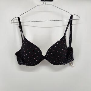 Victoria’s Secret 32D Black Dog Print Wear Everywhere Push Up Bra